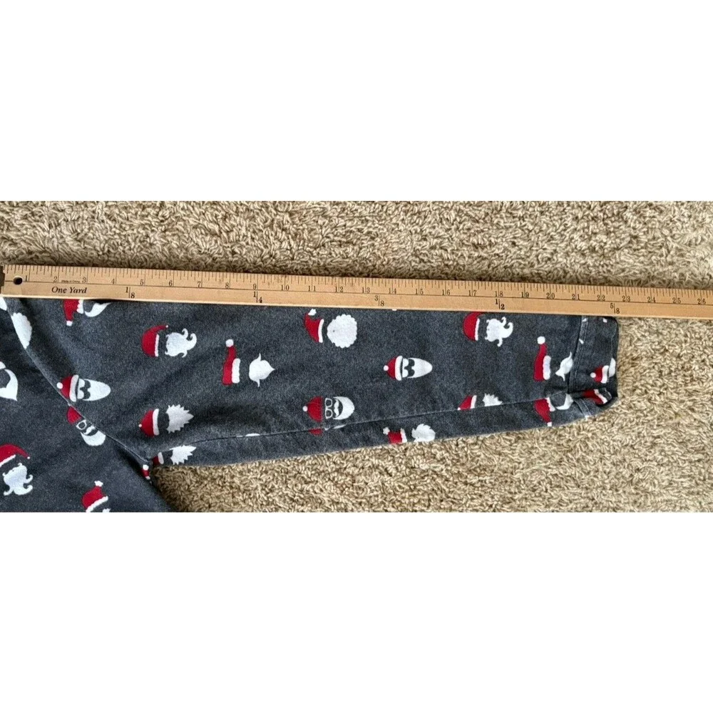 Pottery Barn Teen Santa Print Button Down Pajama Top Only Size Small Boy Or Girl